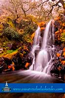 Las hurdes chorro de agua en otoño